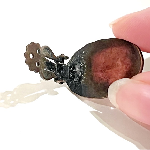 Vintage Theatre Masks Comedy and Tragedy Clip On Earrings Actor Performer Drama - Picture 7 of 8